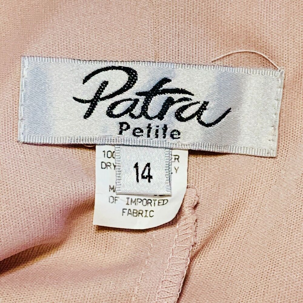 Patra Evening Dress w/Jacket Sz 14P Pink Chiffon - Picture 5 of 14
